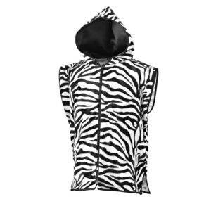 Zebra Print Ring Jacket Sleeveless