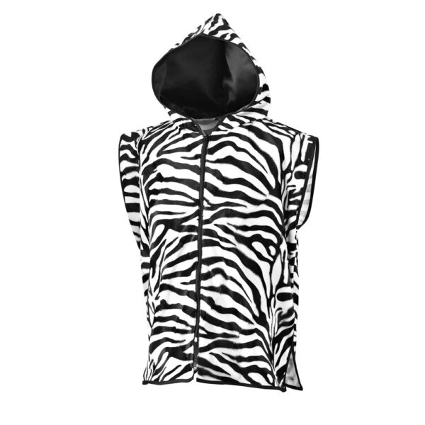 Zebra Print Ring Jacket Sleeveless